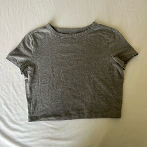 Gray Women's Baby Tee